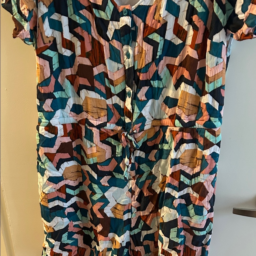 Lane Bryant Multicolor Chevron Romper Size 16 - Picture 2 of 6